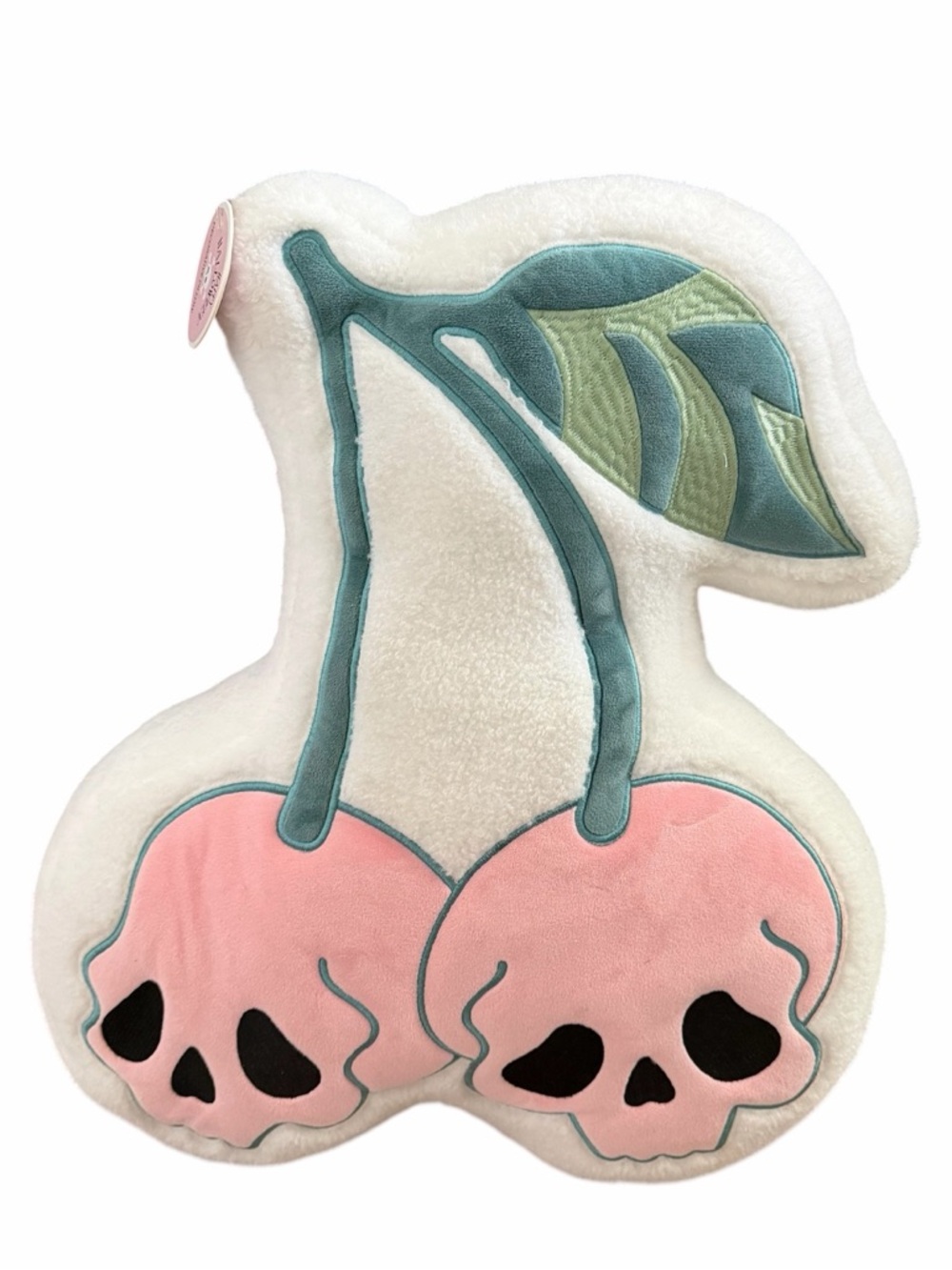 Pink Skull Cherry Plush Pillow